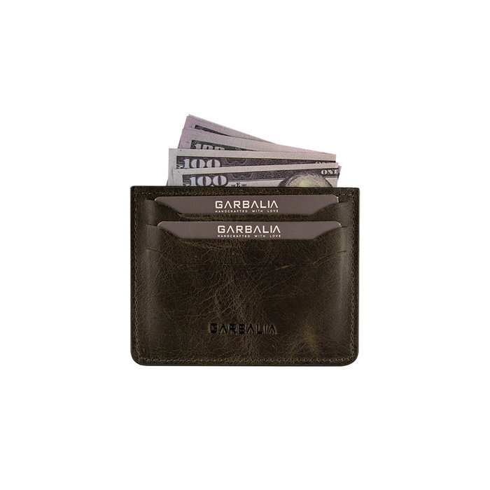 Zoozie Bags Cartera Unisex Verde en Piel Auténtica